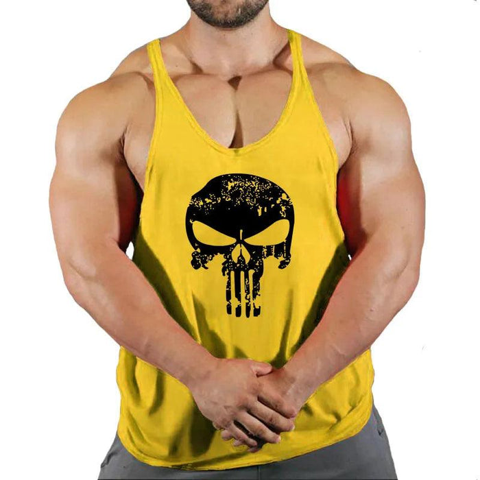 Men's Y-Back Sleeveless Gym Tank - Essential Workout Vest for Bodybuilders and Lifters