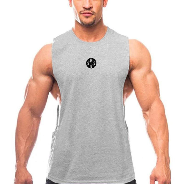 Bodybuilding Muscle Vest for Men - 3D Printed Workout Tank Top with Low Cut Armholes