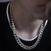 Modern Men's Stainless Steel Figaro Chain Necklace - Stylish Accessory for Any Event