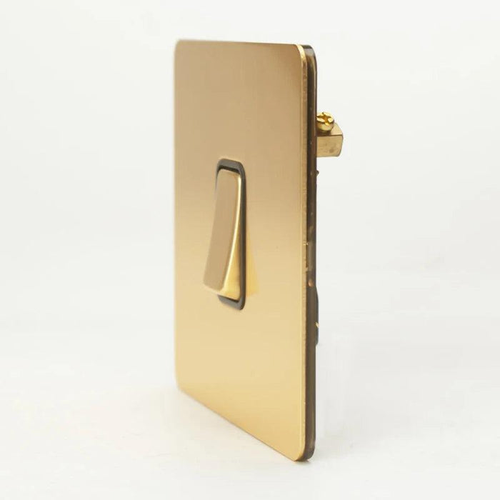 Luxurious Gold Dimmer Switch Set with USB Charging Port - Perfect for French/EU Plugs