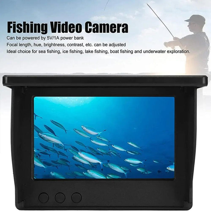 Professional 1080P Underwater Fishing Camera with 4.3" LCD, 220° Field of View, Night Vision, and Waterproof Design