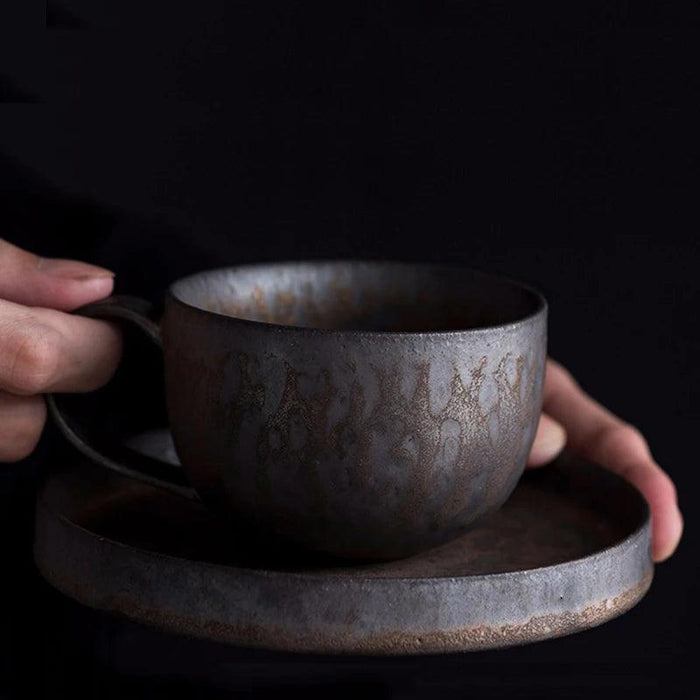 Japanese-Inspired Ceramic Mug Tumbler: Vintage Charm for Daily Enjoyment