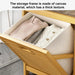 Chic Wooden Vine Laundry Basket with Shelf - Spacious Storage Solution for Your Bathroom