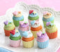 Kawaii 5-Piece Miniature Strawberry Heart & Star Resin Cupcake Crafting Set