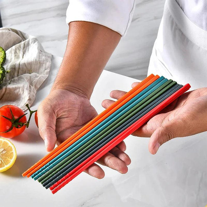 Vibrant Non-Slip Silicone Chopsticks Set for Sushi and Noodle Lovers