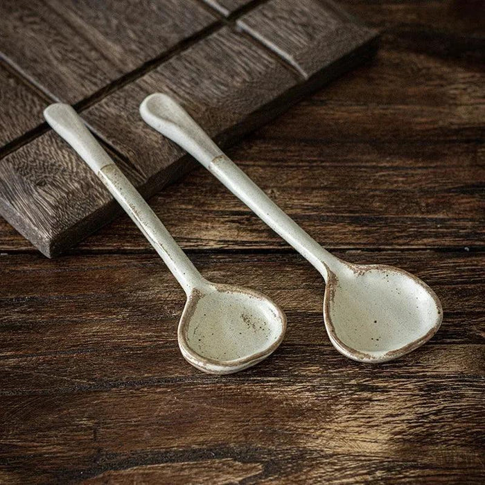 Sophisticated Long-Handled Japanese Ceramic Ladle - A Must-Have Dining Accessory