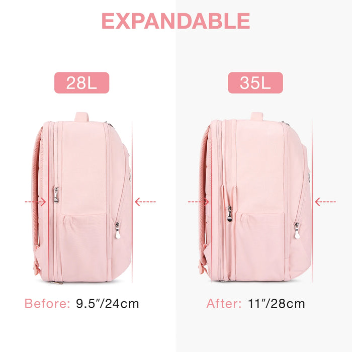 Chic Waterproof Women's Backpack with USB Charging Port for School, Work, and Travel