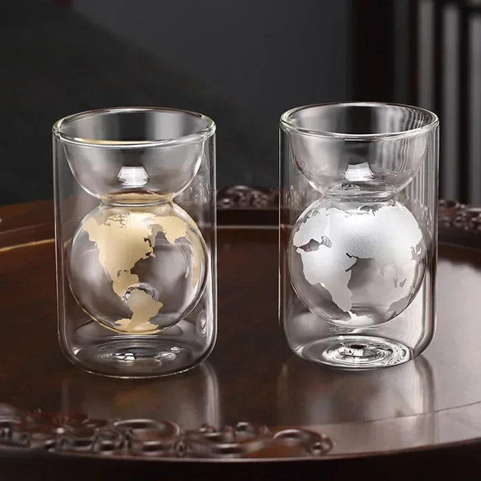 Sophisticated Double-Walled Globe-Shaped Glass Cup for All Your Favorite Drinks