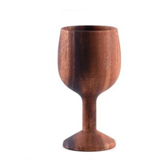 Vintage Handmade Wooden Wine Chalice - Eco-Conscious Acacia, Beech, or Sour Jujube Goblet