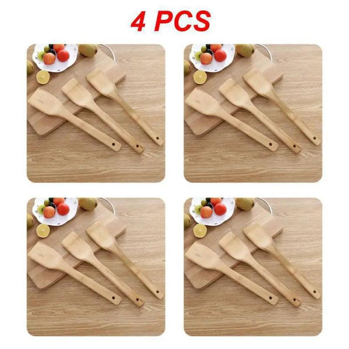 Eco-Friendly Bamboo Kitchen Utensil Set - Versatile Cooking Tool Collection