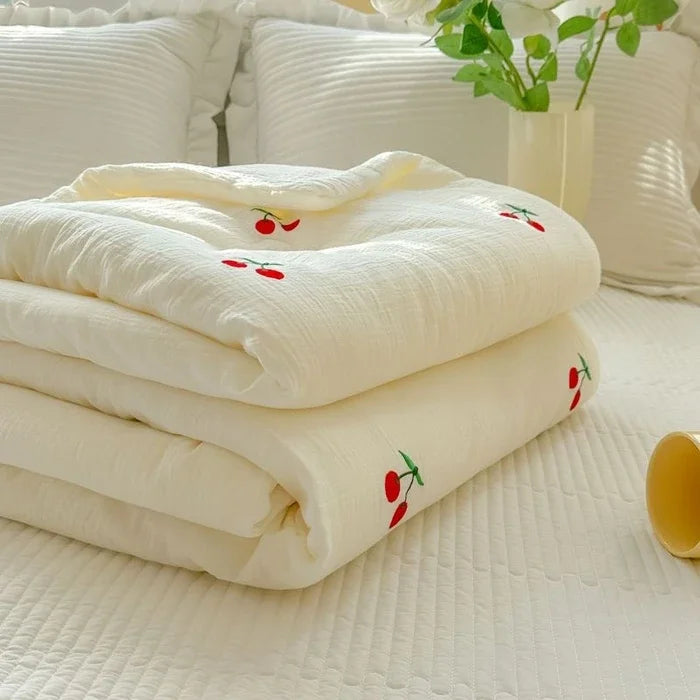 Cooling Lightweight Summer Comfort Quilt for Single Beds - Soft Air-Conditioning Blanket/Duvet