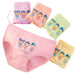 4 pcs Girls' Cotton Briefs Collection - Soft, Breathable & Playful Patterns for Kids