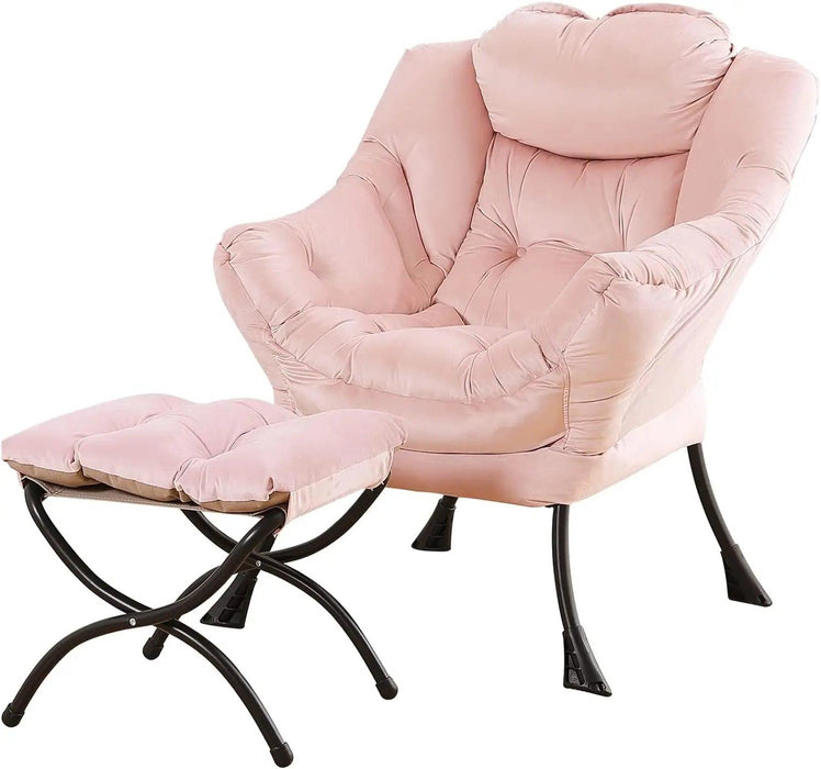 Elegant Lounge Chair Ensemble with Ottoman and Storage Compartment