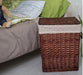 Elegant Rattan Storage Hamper with Lid - Stylish Organizer for Clothes, Toys, and Home Essentials