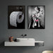 Custom Elegant Nude Canvas Art for a Luxurious Bathroom Retreat