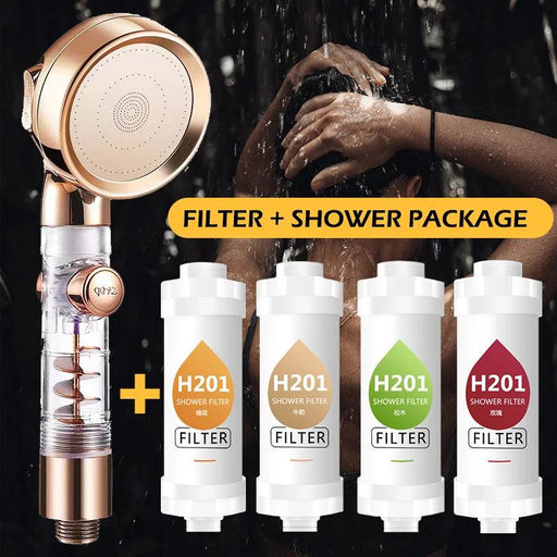 Vitamin C Infused Aromatherapy Spa Shower Head Filter for Hair and Skin Revitalization