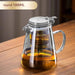 Sophisticated 750ml Glass Teapot Set with Effortless Pouring and Detachable Filter - Includes Matching Cups