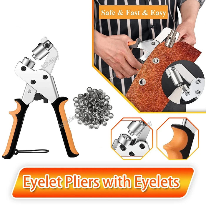 Ultimate Eyelet Fastening Tool Set - User-Friendly Design for Diverse Applications