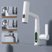 LED Waterfall Faucet with Temperature Display and Rotating Pull-Out Sprayer