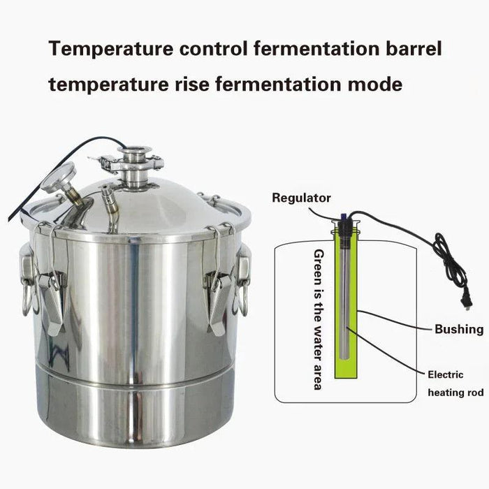 Stainless Steel Fermentation Vessel with Precise Temperature Control for Craft Beer and Wine Making