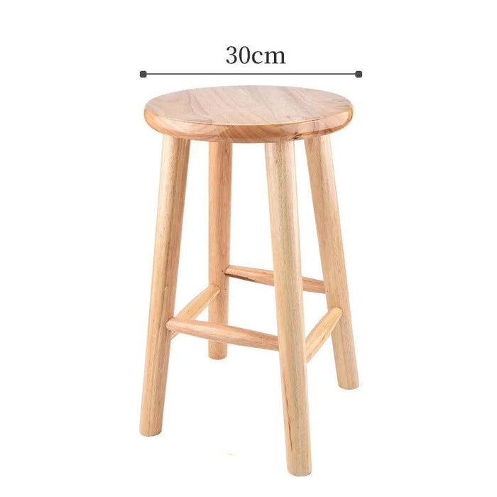 Rustic Kids' Round Wooden Bench - Stylish Multi-Use Stool for Home Decor