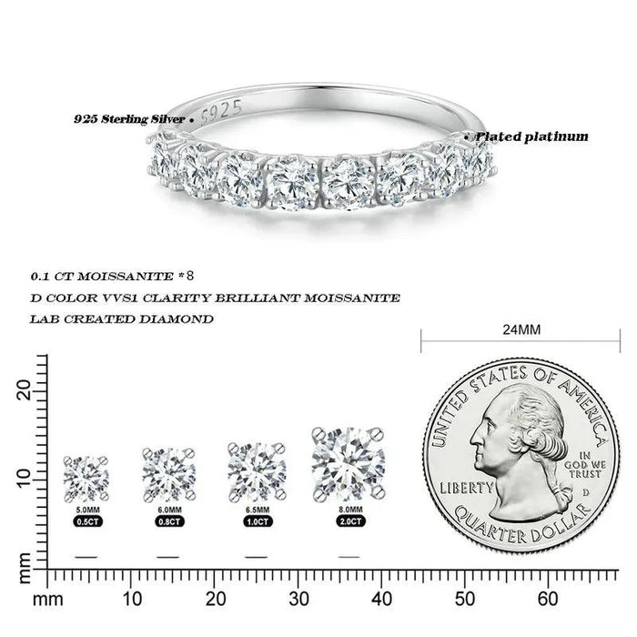 Eternal Sparkle Eco-Friendly Moissanite Engagement Ring - BAMOER's Luxurious Choice