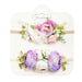 Floral Bow Infant Headband Set - 2-Piece Stretchy Hair Accessories for Newborns