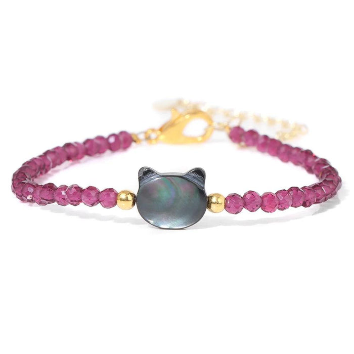 Charming Cat Lovers Beaded Bracelet - Colorful 3mm Jewelry Gift for Women and Girls