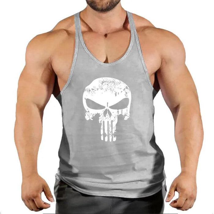 Men's Y-Back Sleeveless Gym Tank - Essential Workout Vest for Bodybuilders and Lifters