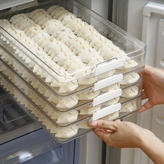 Kitchen Storage Solution Set: Freezer-Safe Box for Fresh Bread, Dumplings, and Vegetables