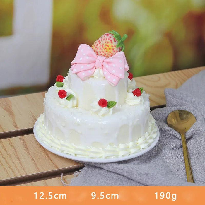 Realistic Faux Fruit Cake Model for Home Decor and Photography - 1PC FCYY-MIX2