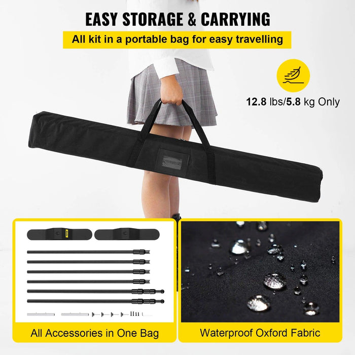 8ft Adjustable Photography Backdrop Stand with Carrying Case for Events