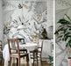 Serene Tropical Paradise Abstract Mural Wallpaper - Elegant Botanical Decor for Stylish Homes