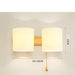 Nordic LED Wooden Wall Lamps with Acrylic Shades for Cozy Bedroom and Living Room Lighting