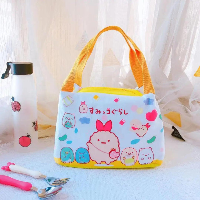 Sanrio Character Insulated Lunch Tote - Adorable Keroppi, My Melody & Badtz Maru Design for School and Office Use