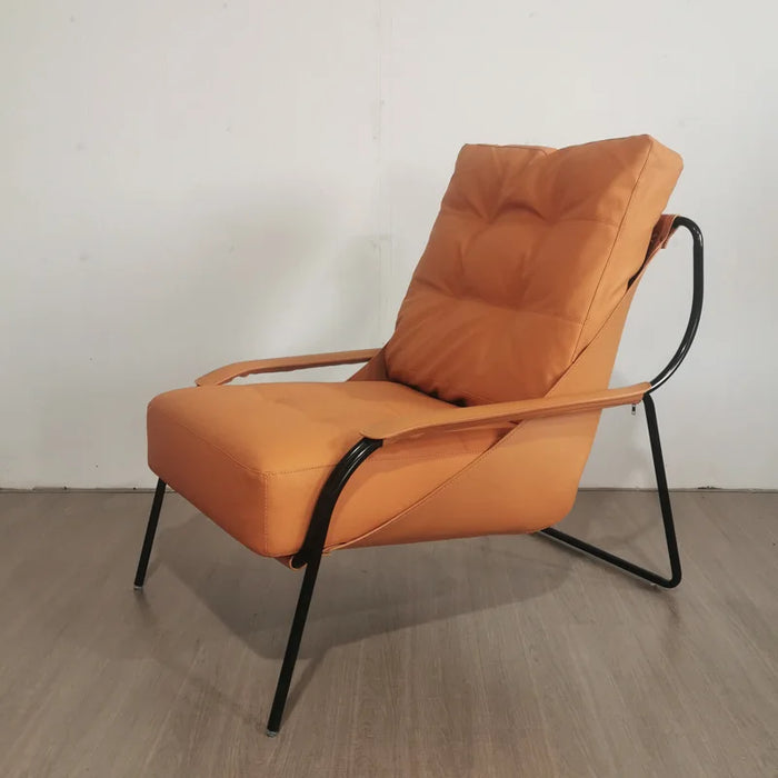 Elegant Moroccan Leather Lounge Chair - The Pinnacle of Comfort and Design