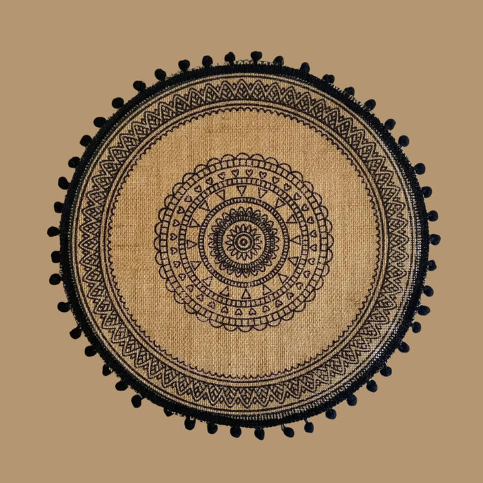 Eco-Friendly Non-Slip Jute Round Placemats - Elegant Dining Table Accessories for Entertaining and Celebrations