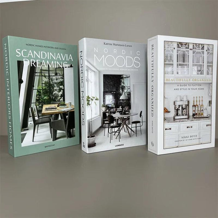 Elegant 3-Piece Decorative Faux Book Set for Home Décor