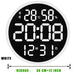 Stylish 10" or 12" Digital LED Wall Clock with Dual Alarms, Temperature Display, and Calendar for Modern Home Decor