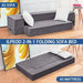 Convertible Memory Foam Armchair Sleeper Sofa: Grey Linen Twin Size Fold Out Bed