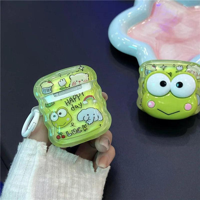 Charming Sanrio 3D Keroppi AirPods & Pro Case - Fun and Reliable Earphone Protector