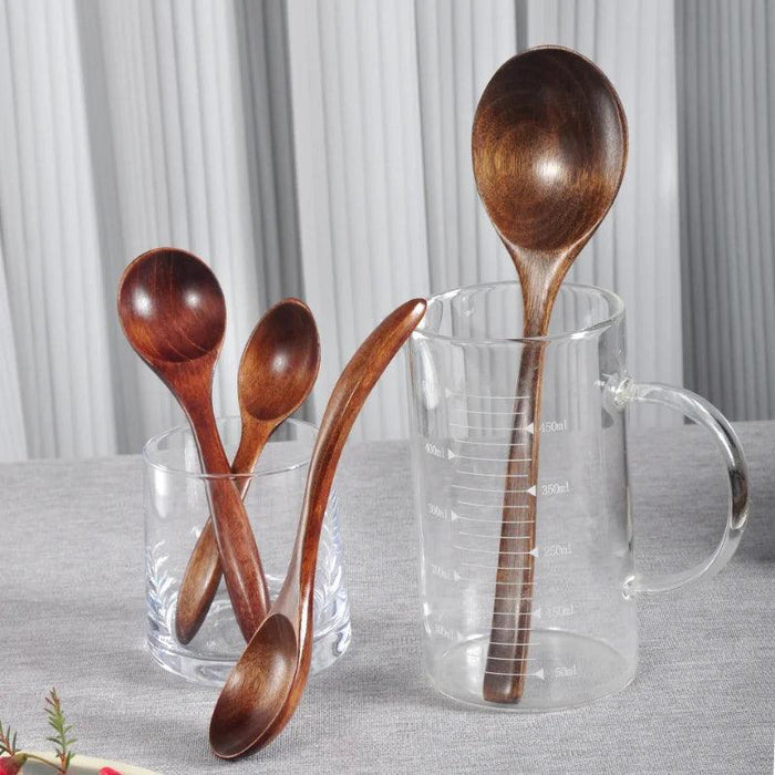 Elegant Long-Handled Wooden Spoon for Gourmet Ramen and Porridge Enjoyment