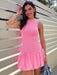 Chic Backless Pleated Mini Dress for Women - Stylish Knit Ball Gown