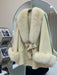 Luxurious Cashmere Wool Winter Coat with Genuine Fox Fur Detailing