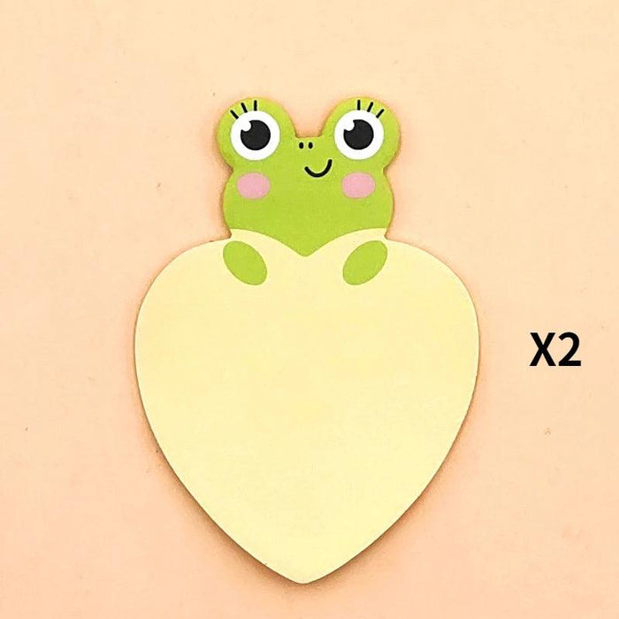 Charming Animal-Inspired Heart-Shaped Sticky Notes for Creative Minds