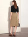 Women's High Waist A-line Minimalist Skirt - Irregular Design for Versatile Office & Casual Looks - Spring 2023 Collection