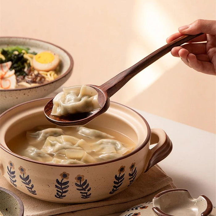 Elegant Beechwood Soup Spoon - The Ultimate Kitchen Accessory for Ramen and Stews