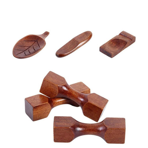 Charming Pillow-Shaped Wooden Chopstick Holder - Elegant Japanese Dining Essential