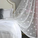 Charming Heart-Embroidered Tulle Blackout Curtains for Baby Girls' Princess Rooms - Single Panel in Double Pink