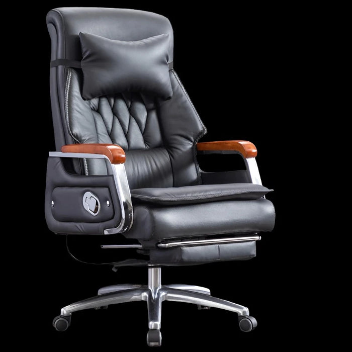 Ergonomic Faux Leather Gaming Recliner with 360-Degree Swivel